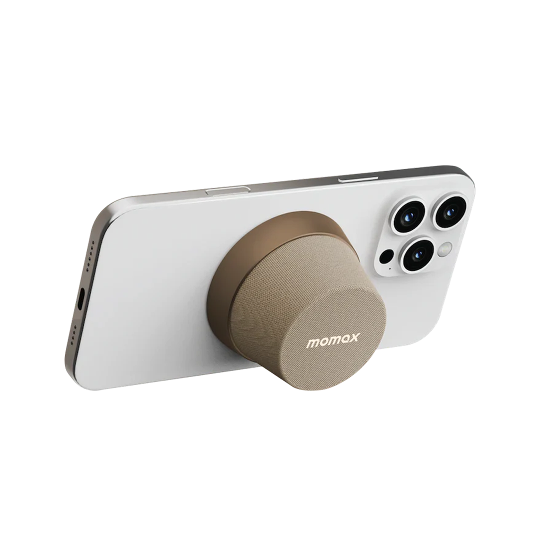 Momax Vibe GO Magnetic Wireless Speaker 2-IN-1 Sandstone(DESERT TITANIUM) Momax Vibe GO Magnetic Wireless Speaker 2-IN-1 Sandstone(DESERT TITANIUM)